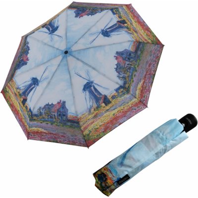 Doppler Magic Mini Art Collection Monet Větrné mlýny dámský plně automatický deštník – Zboží Mobilmania
