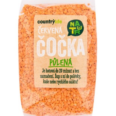 Country Life Čočka červená půlená 0,5 kg