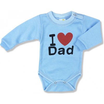 BABY´S WEAR Detské body I love Dad modré