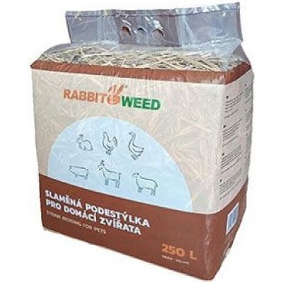 Rabbit&Weed Podestýlka slaměná pro domácí zvířata RabWeed 250l – Zboží Dáma