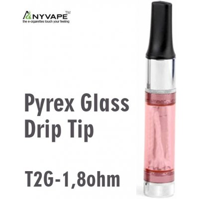 Anyvape T2G Pyrex Glassomizer 1,8ohm red 2,4ml – Zbozi.Blesk.cz
