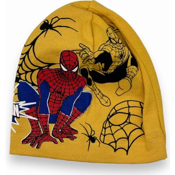 Spiderman Chlapecká jarní čepice žluté