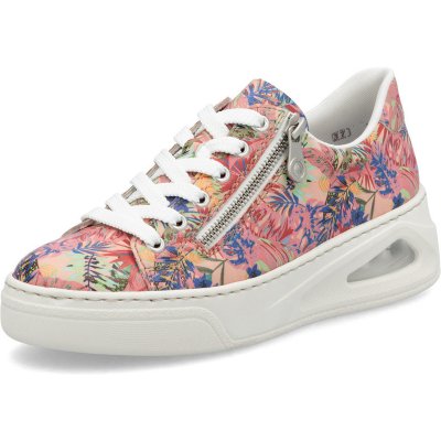 Rieker dámské tenisky N6401-90 růžová kytička – Zboží Dáma