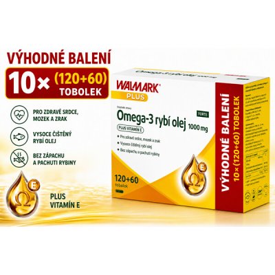 WALMARK OMEGA 3 FORTE rybí olej 10x180 kapslí – Hledejceny.cz