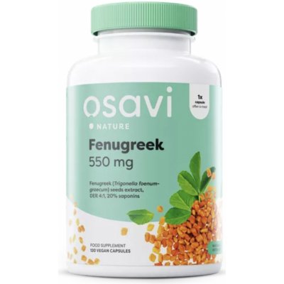 Osavi Fenugreek, pískavice řecké seno, 550 mg, 60 rostlinných kapslí
