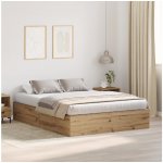 vidaXL Rám postele s úložným prostorem Artisan Dub – Zboží Dáma