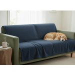 Mybesthome Přehoz na sedačku - pohovku - deka KARIN modrá 170x210 cm – Zboží Mobilmania