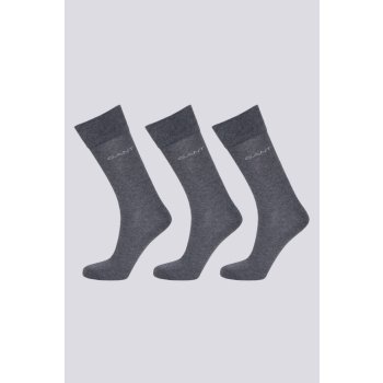 Gant ponožky MERCERIZED COTTON SOCKS 3-PACK šedá