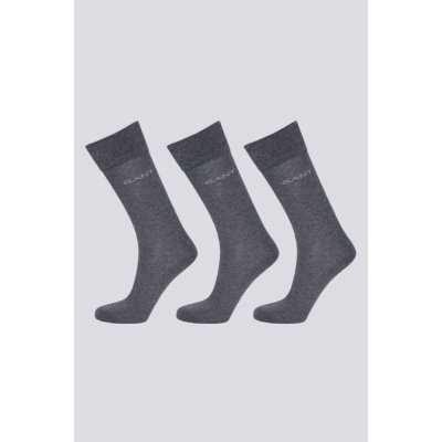 Gant ponožky MERCERIZED COTTON SOCKS 3-PACK šedá