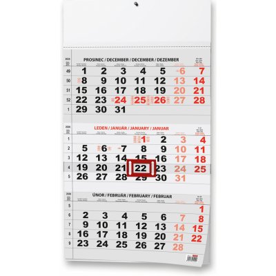 Tříměsíční nástěnný 2026 – Zboží Dáma