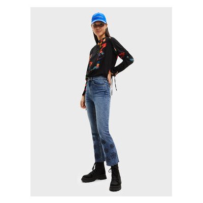 Desigual Jeansy Unicorn 22WWDD51 modré Flare Fit