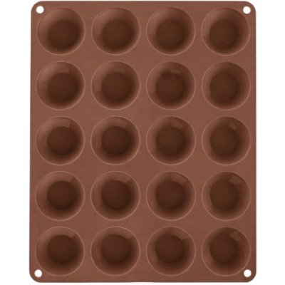 Orion silikon forma na mini muffiny hnědá na 20 ks 29x23,5 cm – Sleviste.cz