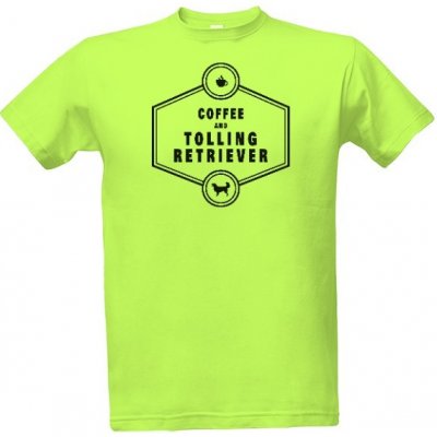 tričko s potiskem Toller & Coffee černý pánské Green apple