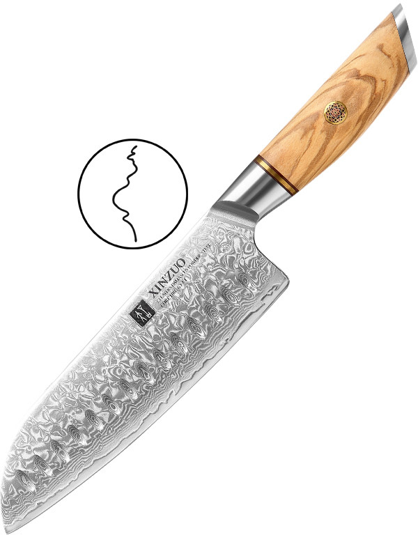 XinZuo Santoku nůž Lan B37 7\