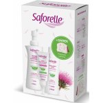 Saforelle jemný mycí gel na intimní hygienu a hygienu celého těla 100 ml + Ultra jemná čistící pěna 250 ml + krém 40 ml + taštička dárková sada – Zboží Mobilmania