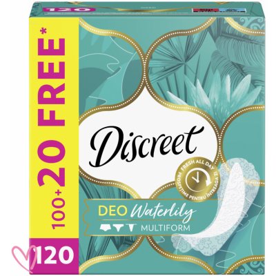 Discreet Deo Waterlily slipové intimní vložky pro každodenní použití 120 ks – Zbozi.Blesk.cz