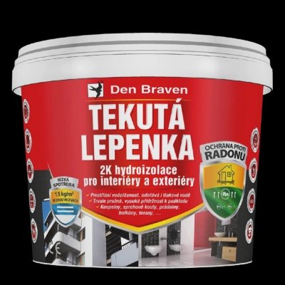 Den Braven Tekutá lepenka, kbelík 7 kg, šedá – Zbozi.Blesk.cz