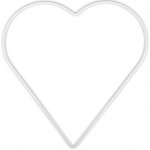EFCO Kovové srdce bílé 20x20,5cm – Zboží Mobilmania
