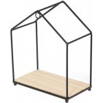 Sada 3 nástěnných polic Filaire Intesi černá přírodní moderní na knihy a dekorace – Sleviste.cz