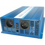 Carspa 12V/230V 3000W, SK3000, čistá sinusoida. PROVEDENÍ s kabelem