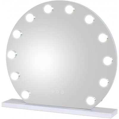 ZRCADLO NA LÍČENÍ S PODSVÍCENÍM KOSMETICKÉ VE STYLU HOLLYWOOD 50CM 12 LED – Zboží Dáma