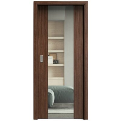 Sapeli Harmonie Komfort M40 posuvné ořech americký 80 x 210 cm Čiré sklo – Hledejceny.cz