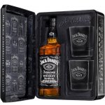 Jack Daniel's plech 40% 0,7 l (dárkové balení 2 sklenice) – Hledejceny.cz