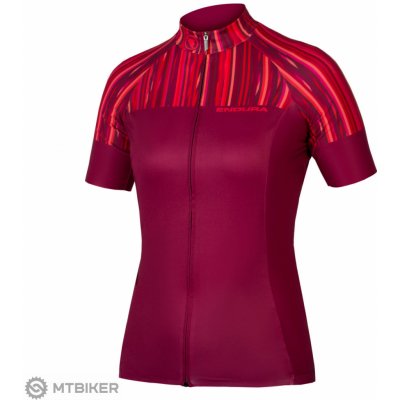 Endura Pinstripe krátký rukáv Dark Mulberry dámský