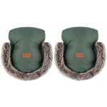 Petite&Mars Rukávník / rukavice Furry Veritable Khaki – Zboží Dáma