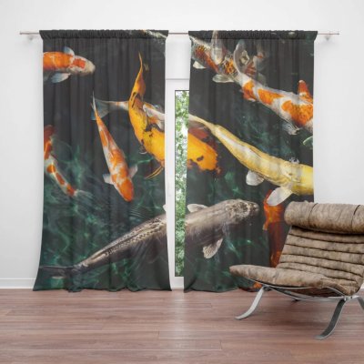 Závěsy Ryby: 2 ks - 140x250 cm - Sablio – Hledejceny.cz