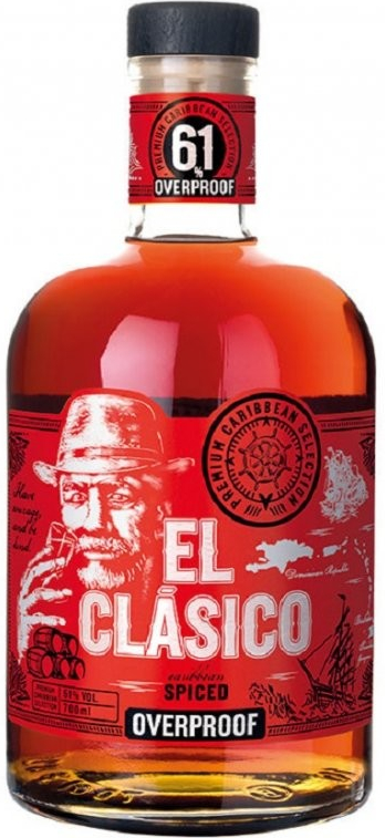 El Clásico Spiced Overproof 61% 0,7 l (holá láhev)