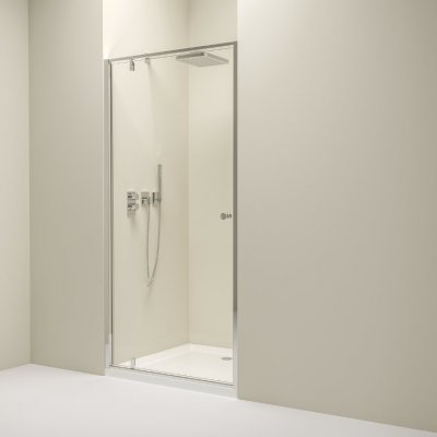 Erga Sydney, 1-křídlé výklopné sprchové dveře do otvoru 80x195 cm, 6mm čiré sklo, chromový profil, ERG-V02-SYDNEY-D080-CR – Zboží Mobilmania