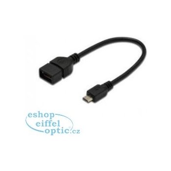 Digitus AK-300309-002-S USB 2.0, OTG, type micro B - A, M/F, 0.2m