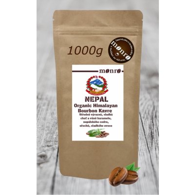 MONRO NEPAL ORGANIC HIMALAYAN BOURBON KARVE KÁVA ARABIKA zrnková 1 kg – Hledejceny.cz