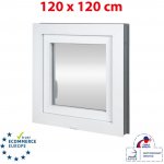 Okna Hned Plastové okno 120x120 cm bílé otevíravé i sklopné levé – Hledejceny.cz