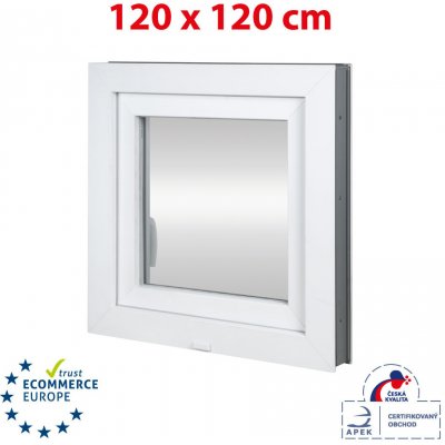 Okna Hned Plastové okno 120x120 cm bílé otevíravé i sklopné levé – Hledejceny.cz