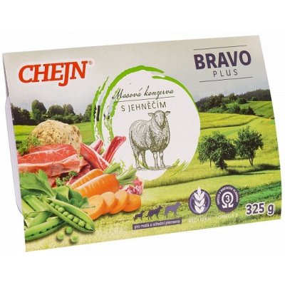 Chejn Bravo Plus s jehněčím a zeleninou 12 x 325 g