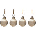 Set čtyř hnědých skleněných vánočních ozdob Kave Home Piril 6 cm – Zboží Dáma