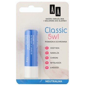 AA Cosmetics Classic ochranný balzám na rty 5 v 1 4,2 g