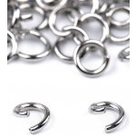 Kroužek spojovací otevřený Ø5 mm z nerezové oceli - platina (5 g) – Sleviste.cz