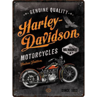 Postershop Plechová cedule: Harley-Davidson (Timeless Tradition) - 40x30 cm – Zboží Mobilmania