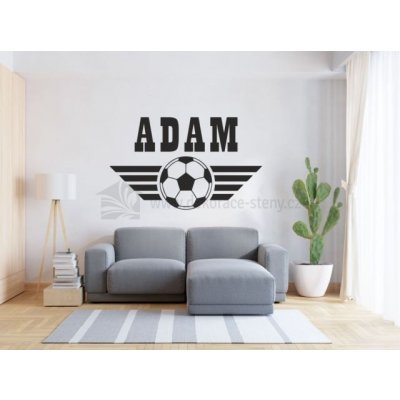 dekorace-steny.cz 744 - Nálepky na stěny - Fotbal s vlastním jménem - 40 x 70 cm – Zboží Mobilmania