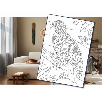 Radost v písku Šablona na pískování orel mandala A4 210 x 297 mm – Zboží Mobilmania