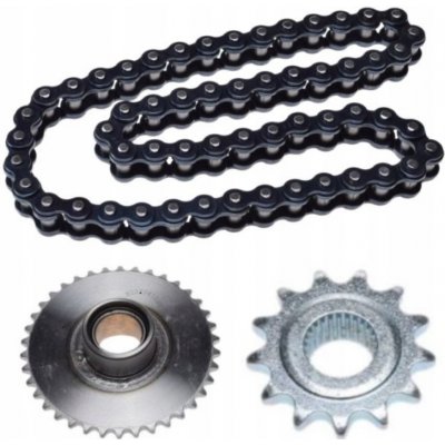 ŁAŃCUCH/ŁAŃCUSZEK + 2x ZĘBATKI ROZRUSZNIKA Quad ATV Lifan ST Loncin 250cc | Zboží Auto