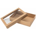Eobaly.cz Dárková krabice dno + průhledné víko 340x230x70 mm 25 ks – Sleviste.cz