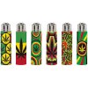 Zapalovač Clipper FCP11RH Pop Covers Rasta Weed 30 ks