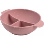 Canpol Babies Silikonová dělená miska s přísavkou Dots růžová 360 ml – Zboží Mobilmania