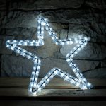 DECOLED 2D LED světelná hvězda na VO, 46 × 46 cm, ledově bílá – Hledejceny.cz