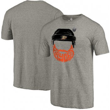 Fanatics Apparel tričko Anaheim Ducks 2017 Stanley Cup Playoffs Participant Full Beard Tri-Blend