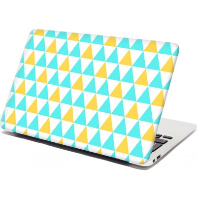 Sablio Samolepka na notebook Dvoubarevné trojúhelníky - 29x20 cm – Zboží Živě